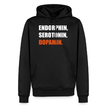 sportif - Sweat à capuche Premium bio Homme - noir - Devant - Nico (187cm)
