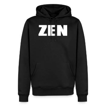 Zen - Sweat à capuche Premium bio Homme - noir - Devant - Nico (187cm)