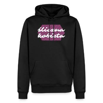 Belle femme, langue polonaise, compliment - Sweat à capuche Premium bio Homme - noir - Devant - Nico (187cm)