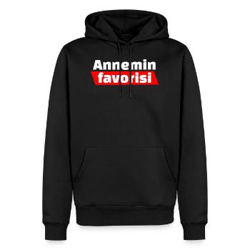 Lustiger Spruch, Liebe, Familie, Mütter, Türkisch - Männer Premium Bio Hoodie - Schwarz - Vorne - Nico (187cm)
