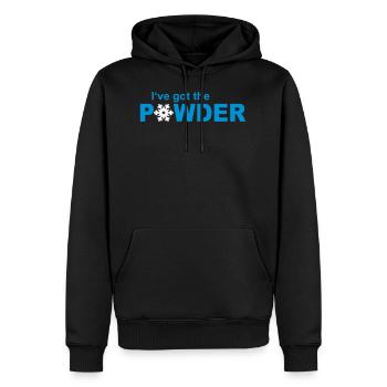 Schnee - Männer Premium Bio Hoodie - Schwarz - Vorne - Nico (187cm)