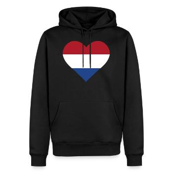 Holland Niederlande im Herzen Geschenkidee - Männer Premium Bio Hoodie - Schwarz - Vorne - Nico (187cm)