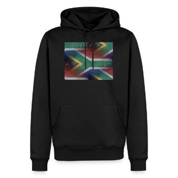 Südafrika - Kunstdesign - Männer Premium Bio Hoodie - Schwarz - Vorne - Nico (187cm)