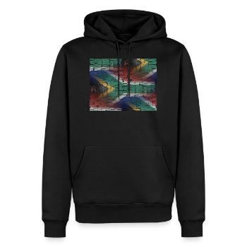 Südafrika - Kunstdesign - Männer Premium Bio Hoodie - Schwarz - Vorne - Nico (187cm)