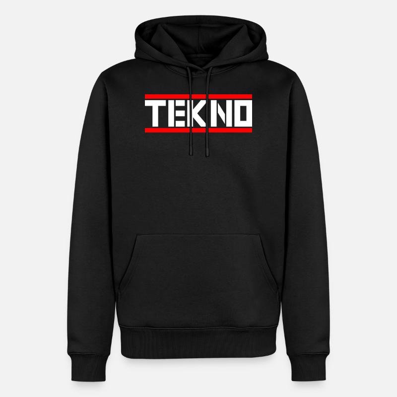 Tekno - Sweat à capuche Premium bio Homme - noir