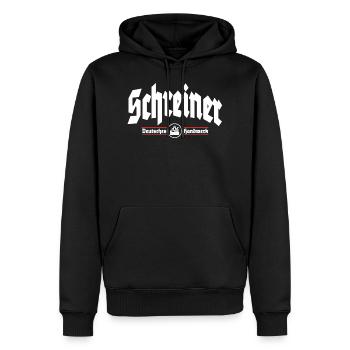 Schreiner Deutsches Handwerk - Männer Premium Bio Hoodie - Schwarz - Vorne - Nico (187cm)