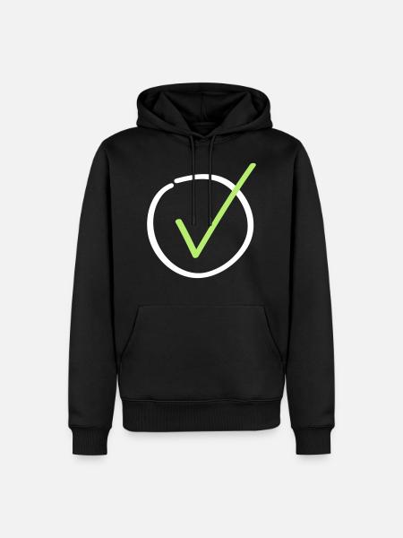 hook symbol icon - Men’s Premium Organic Hoodie - black