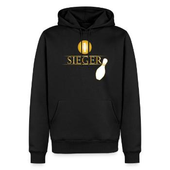 Kegeln Bowling Sieger Geschenk Bewegung Trophäe - Männer Premium Bio Hoodie - Schwarz - Vorne - Nico (187cm)