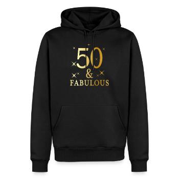 50 and fabulous - Männer Premium Bio Hoodie - Schwarz - Vorne - Nico (187cm)