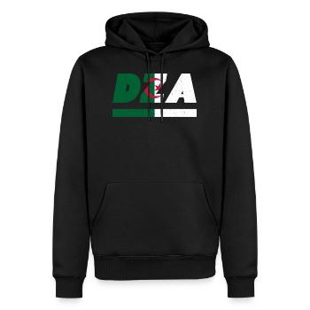 Algerien Fahne Flagge DZA - Männer Premium Bio Hoodie - Schwarz - Vorne - Nico (187cm)