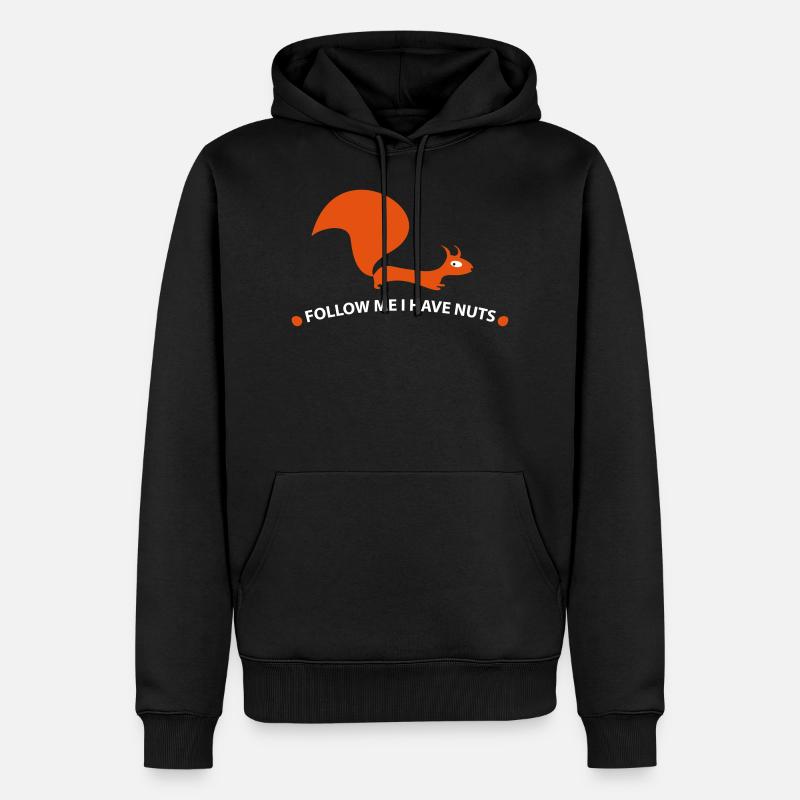 Eichhörnchen mit Nüssen - Männer Premium Bio Hoodie - Schwarz