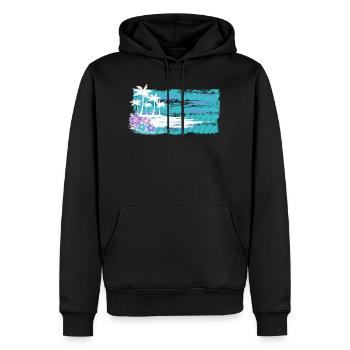 Grunge Paradise 02 - Sweat à capuche Premium bio Homme - noir - Devant - Nico (187cm)