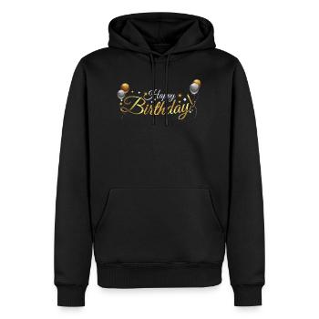 Joyeux anniversaire - Sweat à capuche Premium bio Homme - noir - Devant - Nico (187cm)