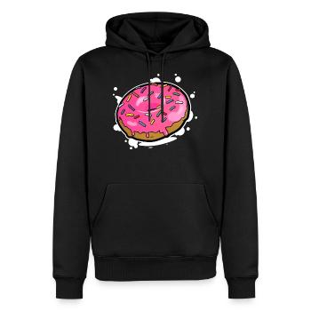 Donuts 2 - Sweat à capuche Premium bio Homme - noir - Devant - Nico (187cm)
