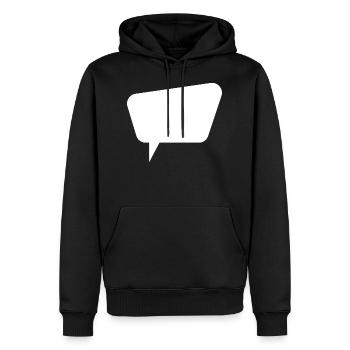 Speech Bubble Thought Bubble Label Speechbubble - Sweat à capuche Premium bio Homme - noir - Devant - Nico (187cm)
