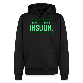 Diabète Insuline Dire Drôle Drôle Idée Cadeau - Sweat à capuche Premium bio Homme - noir - Devant - Nico (187cm)