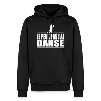 Je peux pas j'ai danse - Sweat à capuche Premium bio Homme - noir - Devant - Nico (187cm)