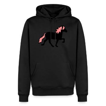 Icelandic horse - Men’s Premium Organic Hoodie - black - Front - Nico (187cm)