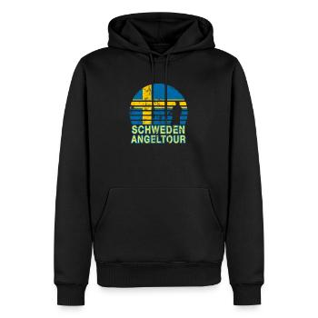 Schweden Angeln Angler Geschenk - Männer Premium Bio Hoodie - Schwarz - Vorne - Nico (187cm)