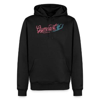 Gymnastique Gymnastique Gymnastique Athlétisme - Sweat à capuche Premium bio Homme - noir - Devant - Nico (187cm)