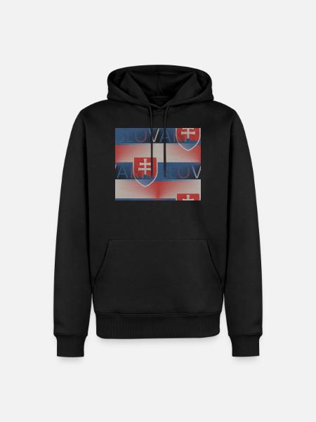 Slovakia Flag - Art Design - Men’s Premium Organic Hoodie - black