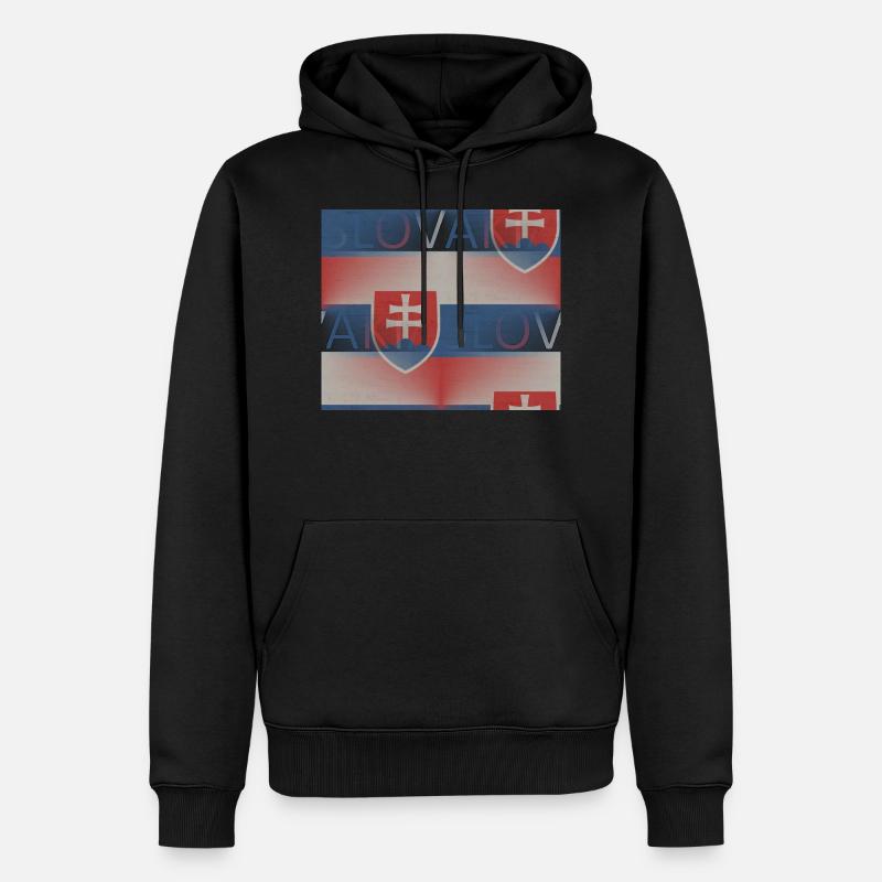 Slovaquie drapeau - Design d’art - Sweat à capuche Premium bio Homme - noir