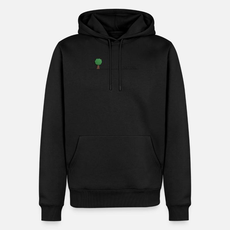 Baum simple - Männer Premium Bio Hoodie - Schwarz