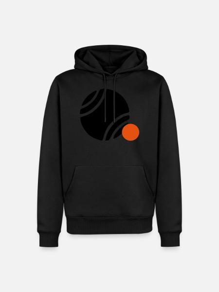 BOULE DE PETANQUE - Sweat à capuche Premium bio Homme - noir