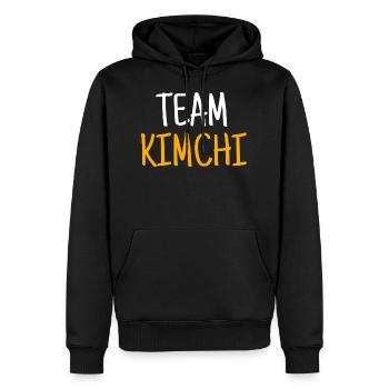 Kimchi food Corée - Sweat à capuche Premium bio Homme - noir - Devant - Nico (187cm)