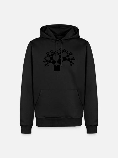 Pythagorasbaum schwarz - Männer Premium Bio Hoodie - Schwarz