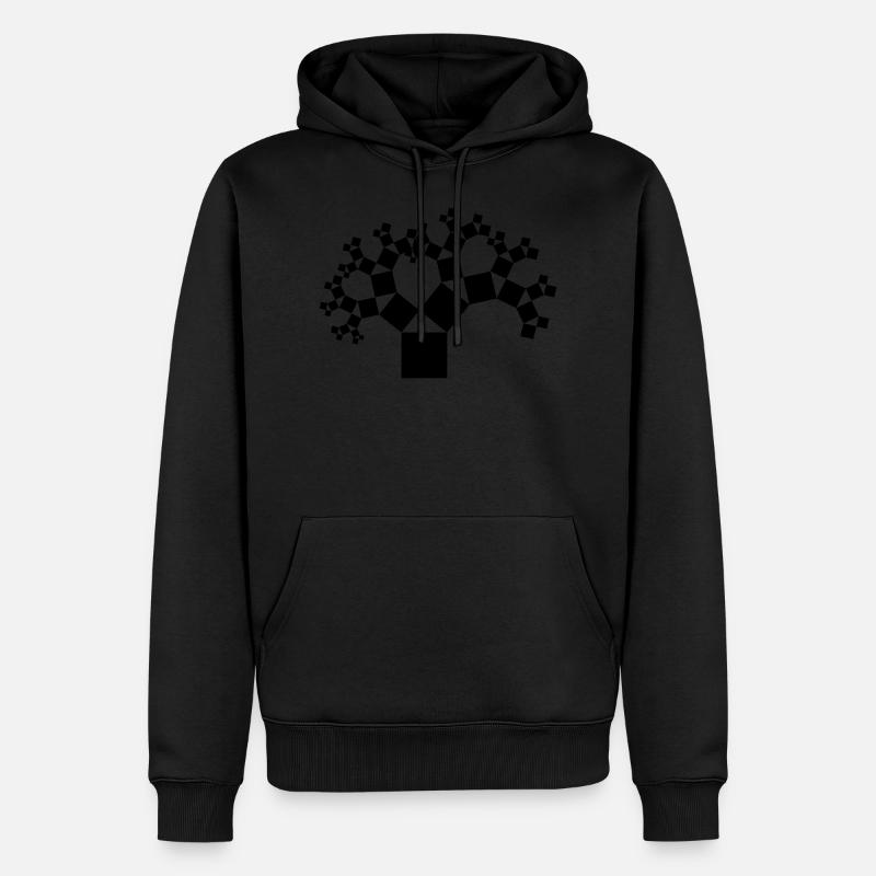 Pythagorasbaum schwarz - Männer Premium Bio Hoodie - Schwarz
