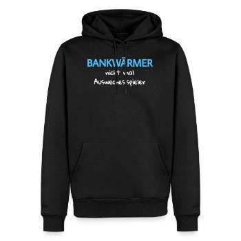 Sport Spruch Auswechselspieler Bankwärmer - Männer Premium Bio Hoodie - Schwarz - Vorne - Nico (187cm)