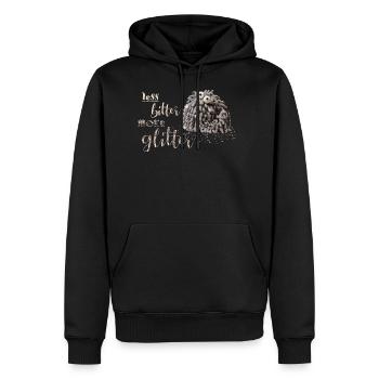 Glitzermop - Männer Premium Bio Hoodie - Schwarz - Vorne - Nico (187cm)
