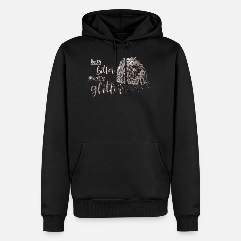 Glitzermop - Männer Premium Bio Hoodie - Schwarz