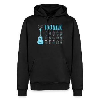UKULELE CHORDS - Männer Premium Bio Hoodie - Schwarz - Vorne - Nico (187cm)
