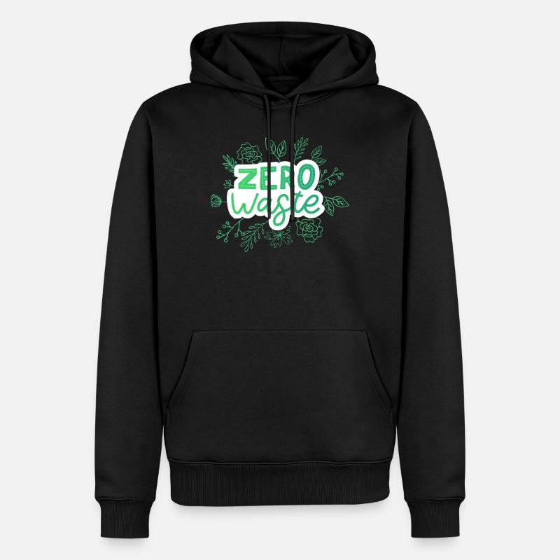 zéro déchet2 - Sweat à capuche Premium bio Homme - noir