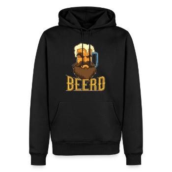 Bart Krug - Beerd - Buveur de bière - Sweat à capuche Premium bio Homme - noir - Devant - Nico (187cm)