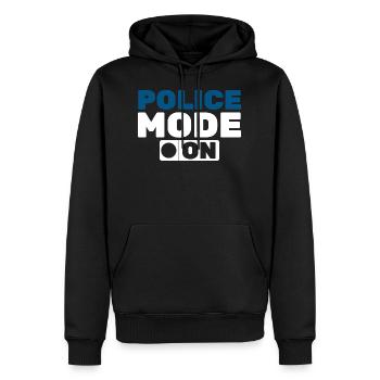 Mode police sur cadeau drôle - Sweat à capuche Premium bio Homme - noir - Devant - Nico (187cm)