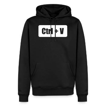 Ctrl C Ctrl V Vater Sohn Eltern Kind Partnerlook - Männer Premium Bio Hoodie - Schwarz - Vorne - Nico (187cm)