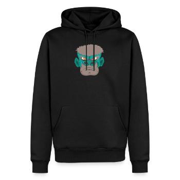 Angry gorilla - Men’s Premium Organic Hoodie - black - Front - Nico (187cm)