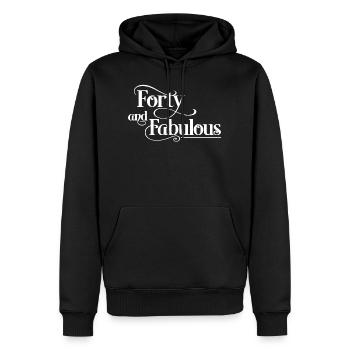 40th birthday - Men’s Premium Organic Hoodie - black - Front - Nico (187cm)
