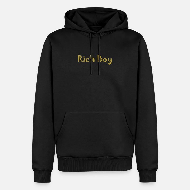 Rich Boy - Männer Premium Bio Hoodie - Schwarz