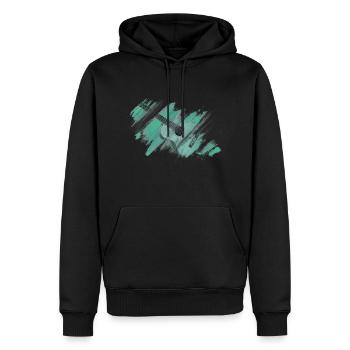 akustik gitarre - Männer Premium Bio Hoodie - Schwarz - Vorne - Nico (187cm)