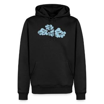 nuage - Sweat à capuche Premium bio Homme - noir - Devant - Nico (187cm)