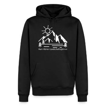 paysagistes plus difficiles - Sweat à capuche Premium bio Homme - noir - Devant - Nico (187cm)