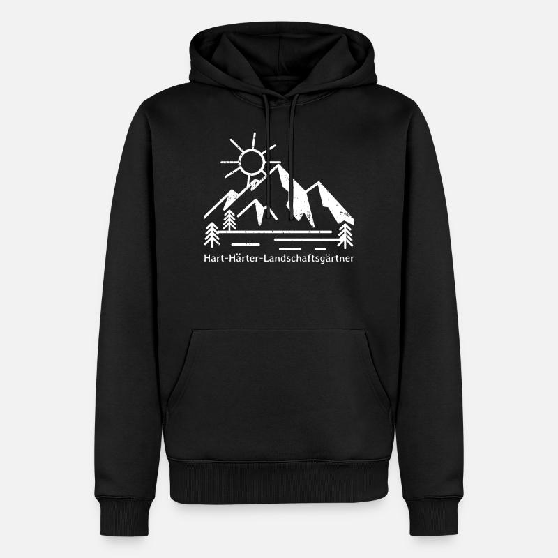 paysagistes plus difficiles - Sweat à capuche Premium bio Homme - noir