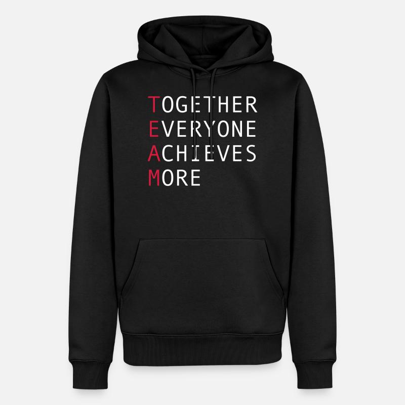 équipe - Sweat à capuche Premium bio Homme - noir