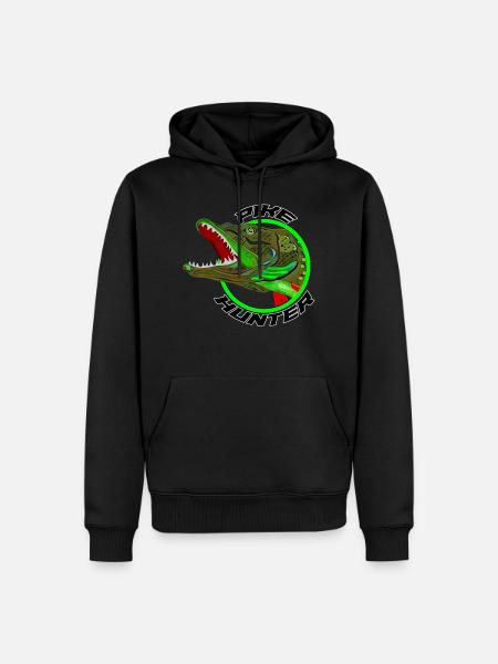 Pike hunter - Men’s Premium Organic Hoodie - black