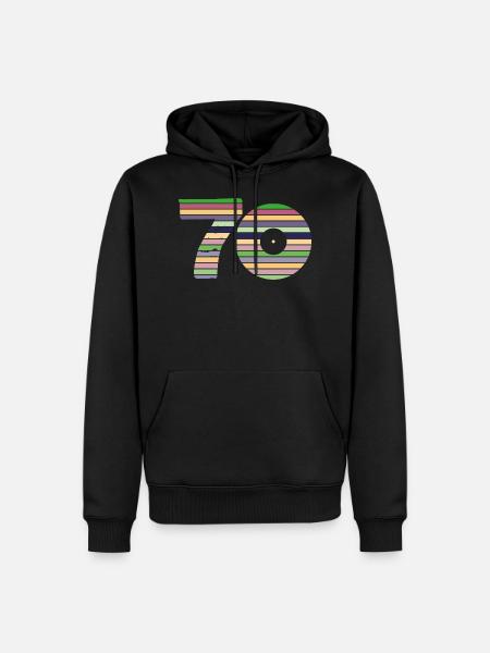 70 th the seventies - Men’s Premium Organic Hoodie - black