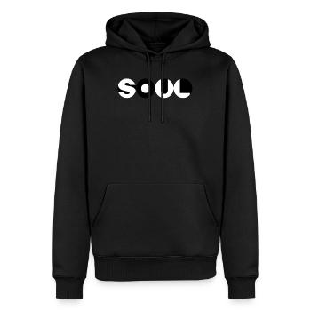 Soul Clothing Co. - Männer Premium Bio Hoodie - Schwarz - Vorne - Nico (187cm)